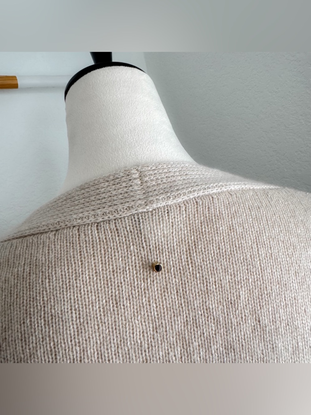 Cuyana Cashmere Wrap Sweater Cardigan in Tan Cream - Picture 8 of 14
